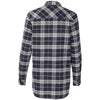 Burnside Women's Navy/Grey Yarn-Dyed Long Sleeve Flannel Shirt