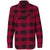 Burnside Women's Red/Black Buffalo Yarn-Dyed Long Sleeve Flannel Shirt