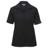 Edwards Women's Black Lightweight Short Sleeve Poplin Blouse