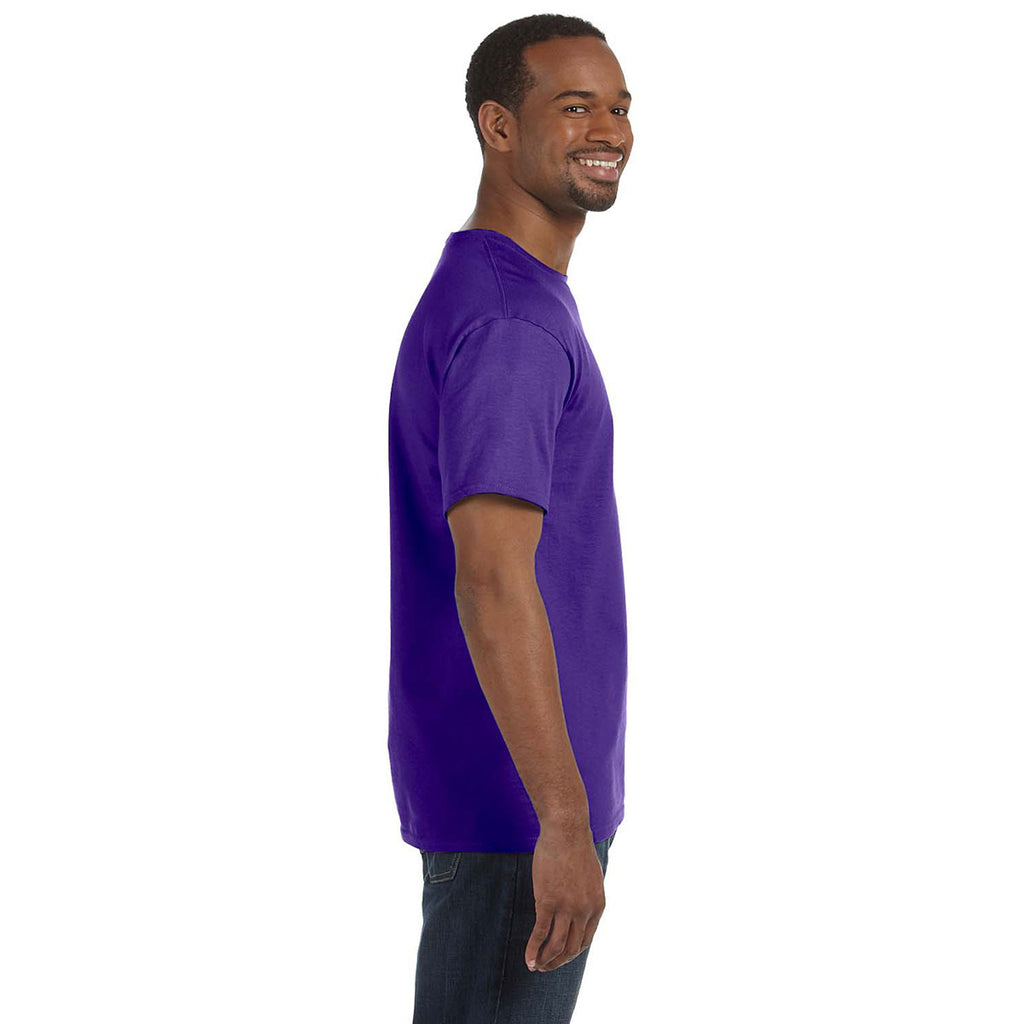 Hanes Unisex Purple Authentic T-Shirt