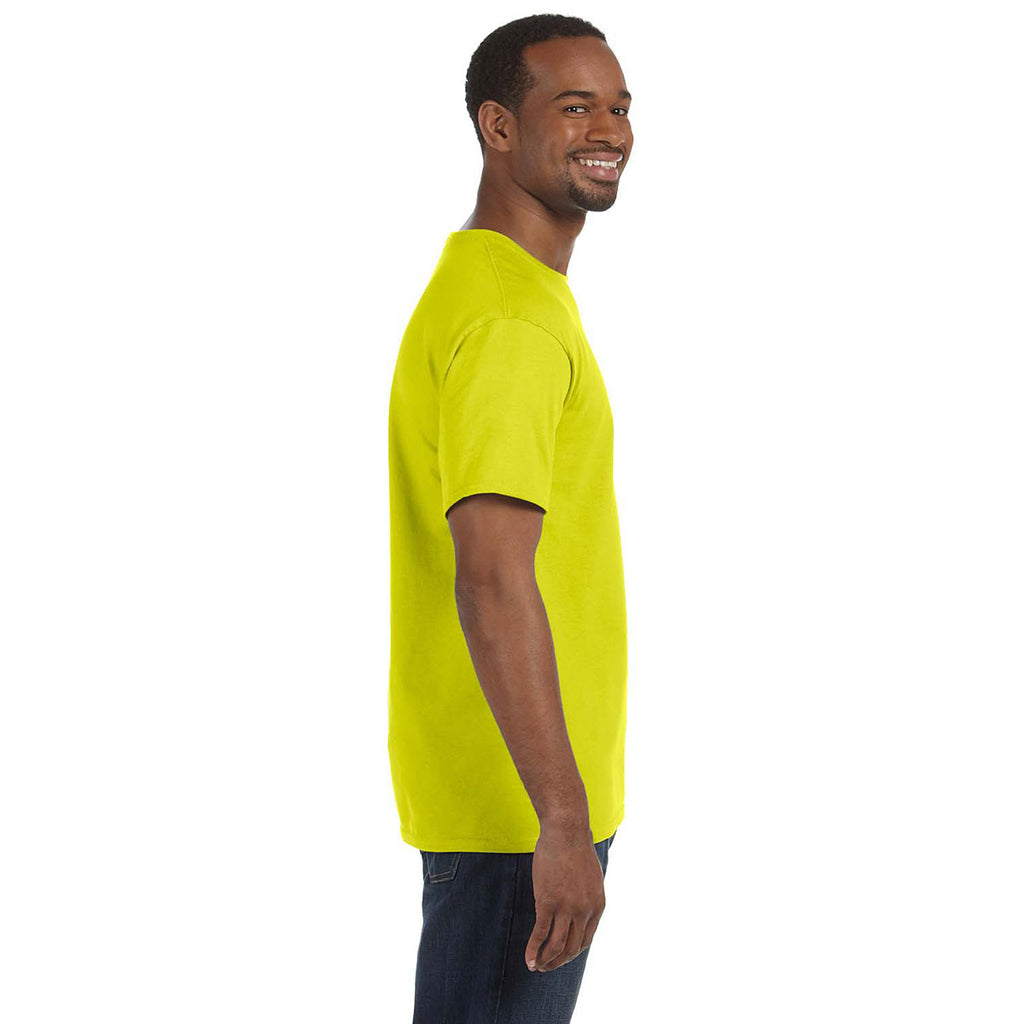 Hanes Men's Safety Green 6.1 oz. Tagless T-Shirt