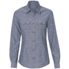 Burnside Women's Light Denim Long Sleeve Chambray Shirt