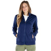 Charles River Women's Navy Clifton Full Zip Sweatshirt