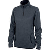 Charles River Women's Charcoal Heather Heathered Fleece Pullover