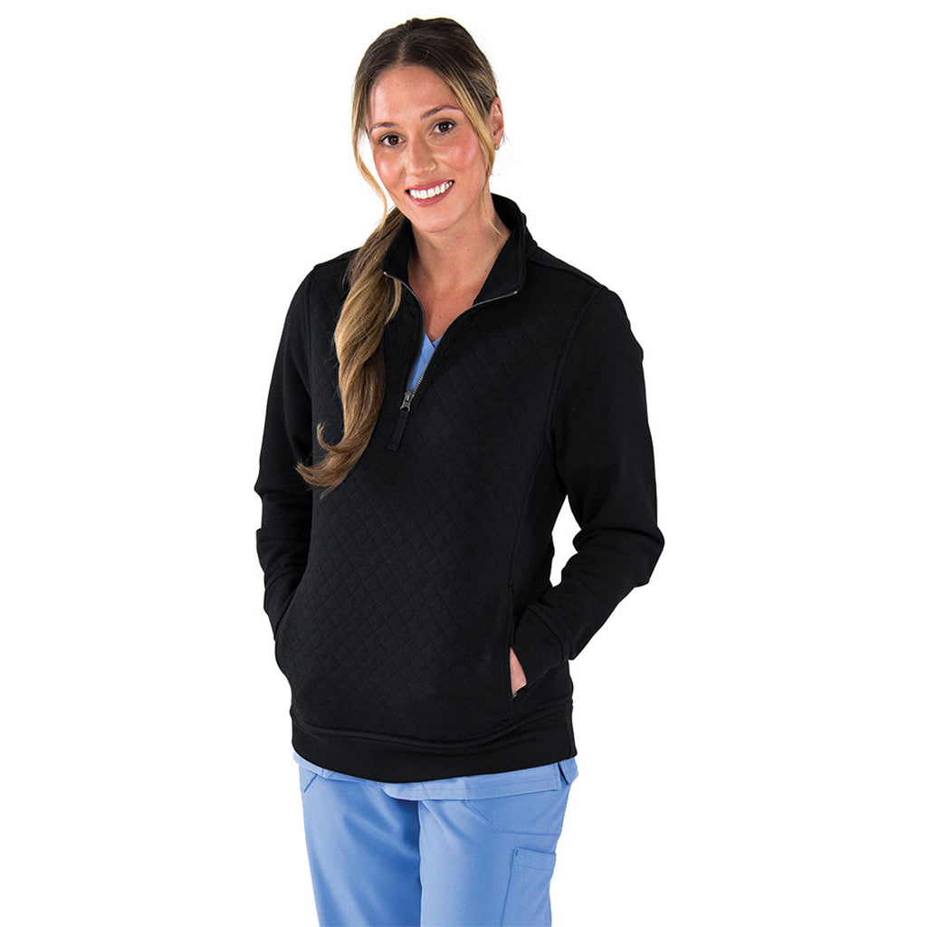 Charles River Women's Black Franconia Quilted Pullover