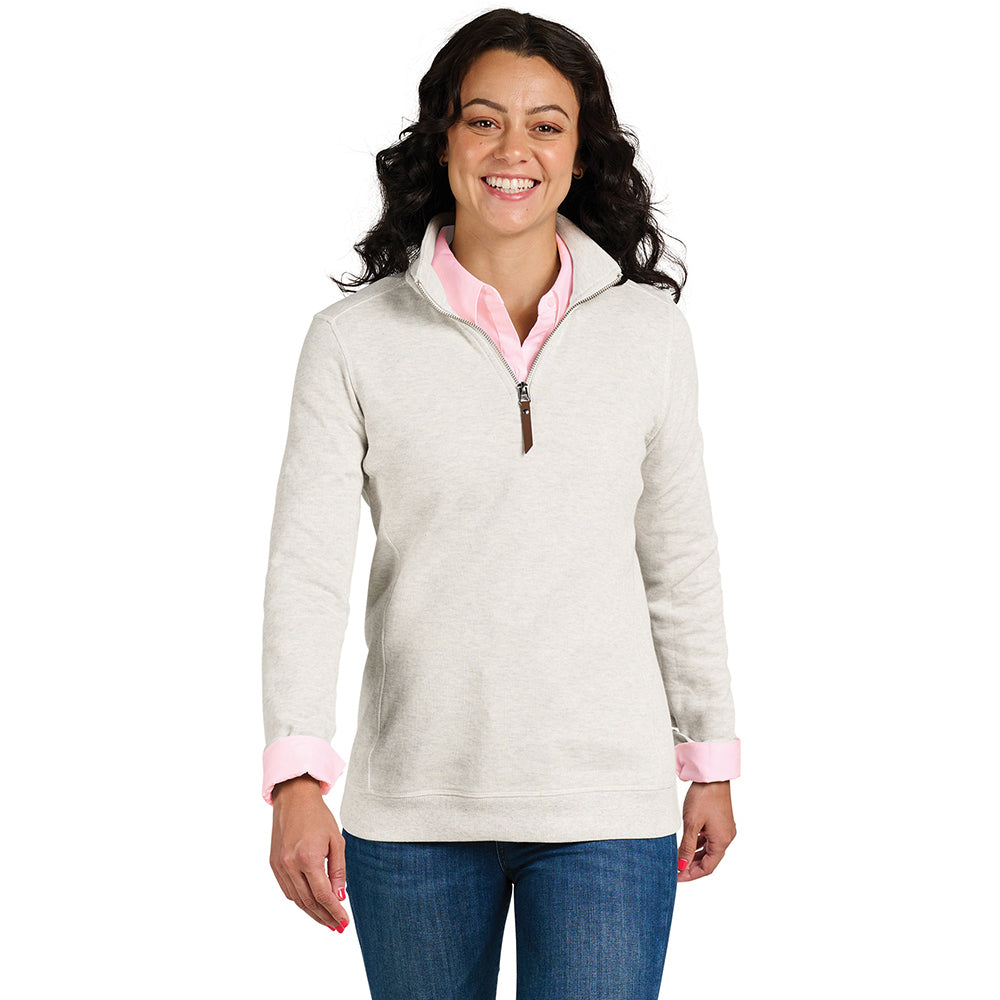 Charles River Women's Ivory Hudson Quarter Zip Pullover