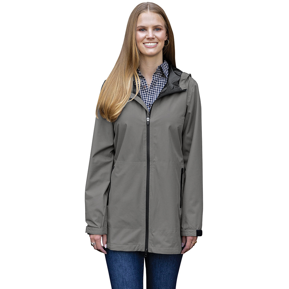 Charles River Women's Grey Atlantic Rain Shell Jacket