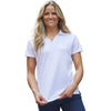 Edwards Women's White Mini-Pique Snag Proof Polo