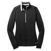 Nike Women's Black/White Dri-FIT Long Sleeve Quarter Zip Shirt