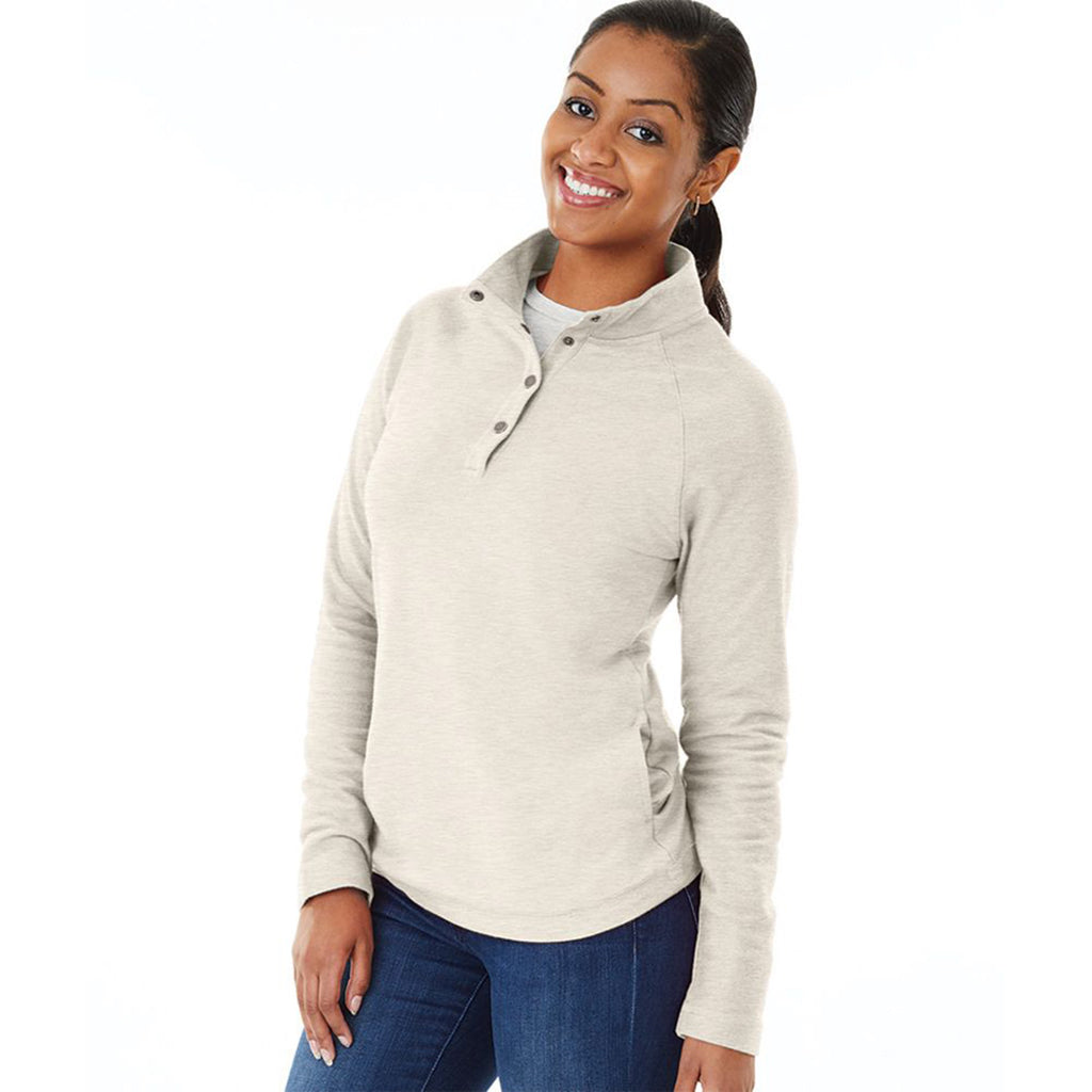 Charles River Women's Ivory Heather Falmouth Pullover