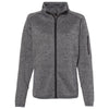 Burnside Women's Heather Charcoal Sweater Knit Jacket