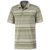 Puma Golf Men's Deep Lichen Green Variegated Stripe Golf Polo
