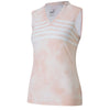 Puma Golf Women's Peachskin Tie Dye Sleeveless Golf Polo