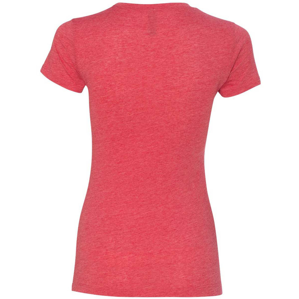 Next Level Women's Red Poly/Cotton Short-Sleeve Tee