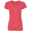 Next Level Women's Red Poly/Cotton Short-Sleeve Tee