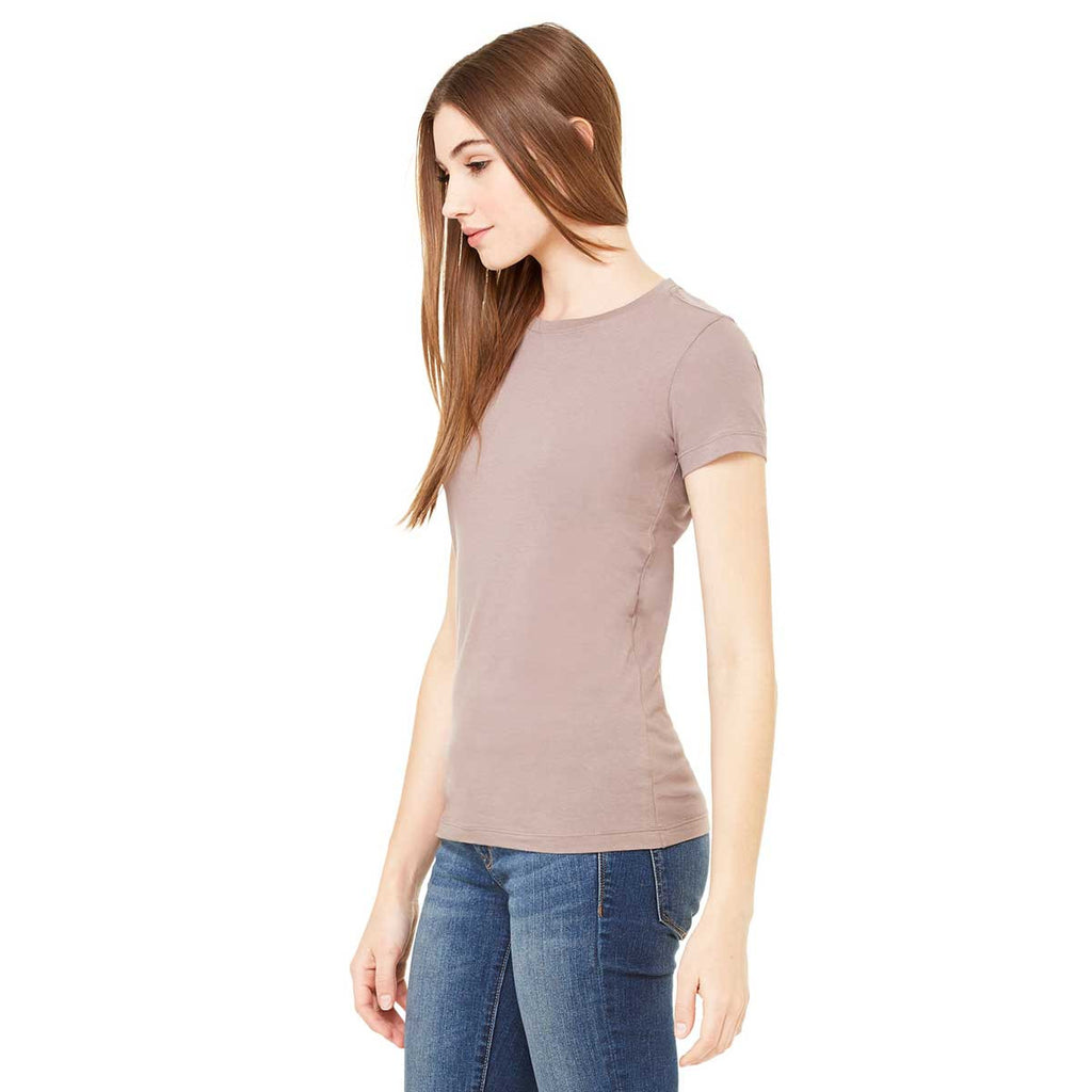 Bella + Canvas Women's Pebble Brown Jersey Short-Sleeve T-Shirt