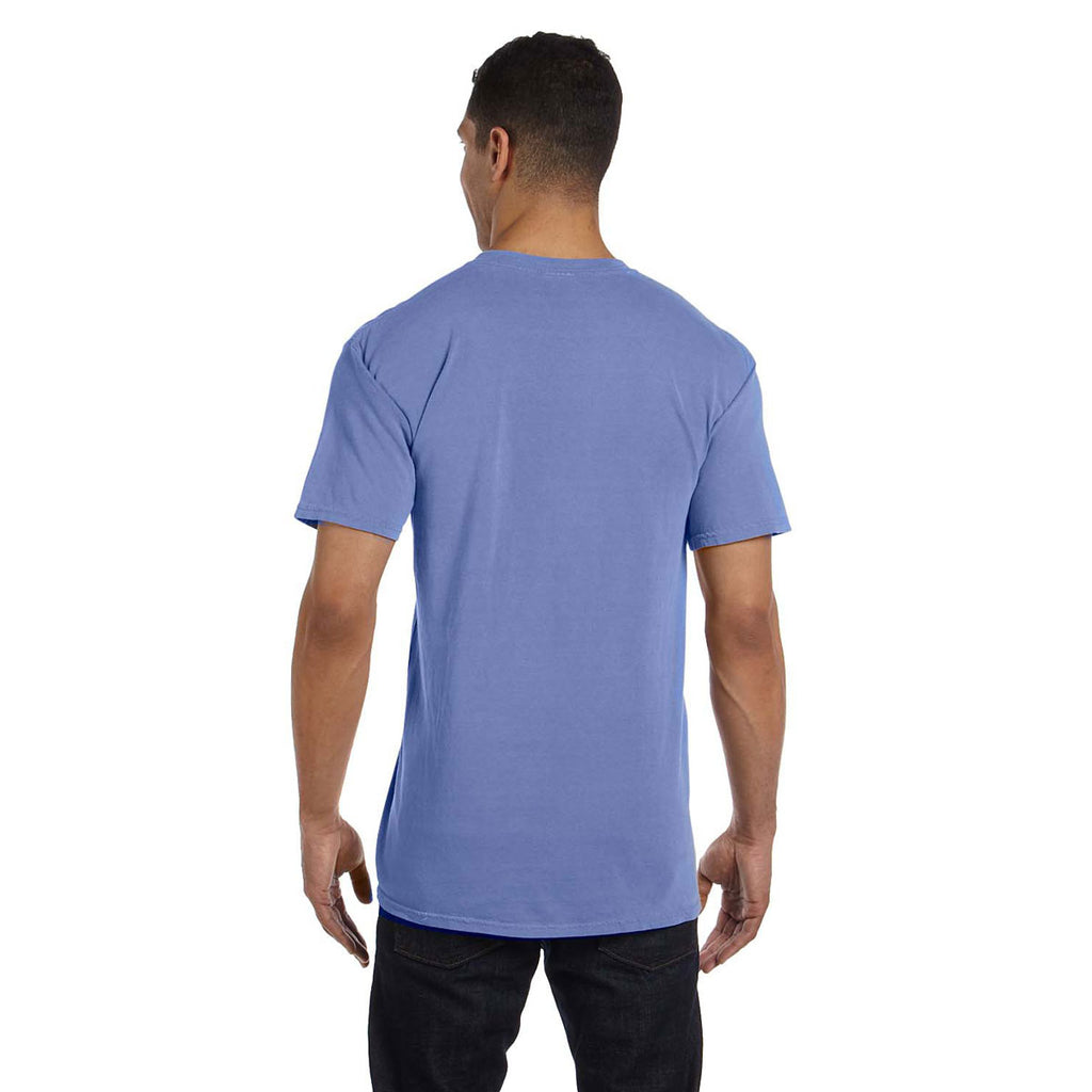 Comfort Colors Men's Flo Blue 6.1 oz. Pocket T-Shirt