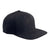 Yupoong Black 6-Panel Structured Flat Visor Classic Snapback