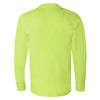 Bayside Men's Lime Green USA-Made Long Sleeve T-Shirt