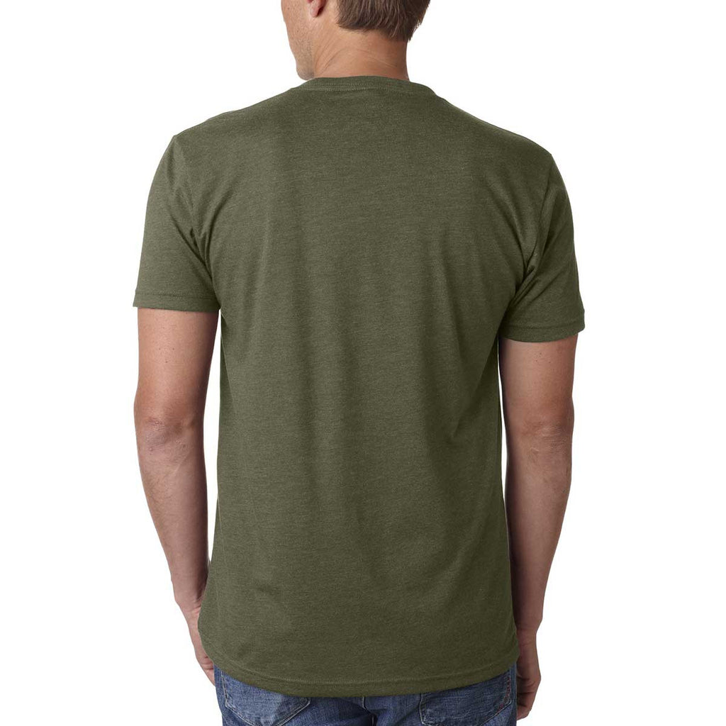 Next Level Men's Military Green Premium CVC V-Neck Tee