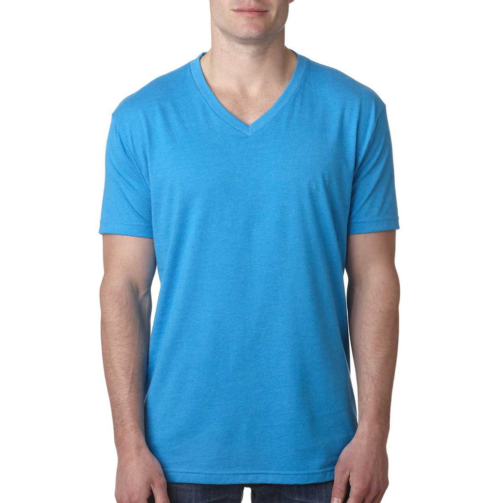 Next Level Men's Turquoise Premium CVC V-Neck Tee