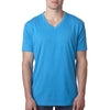 Next Level Men's Turquoise Premium CVC V-Neck Tee