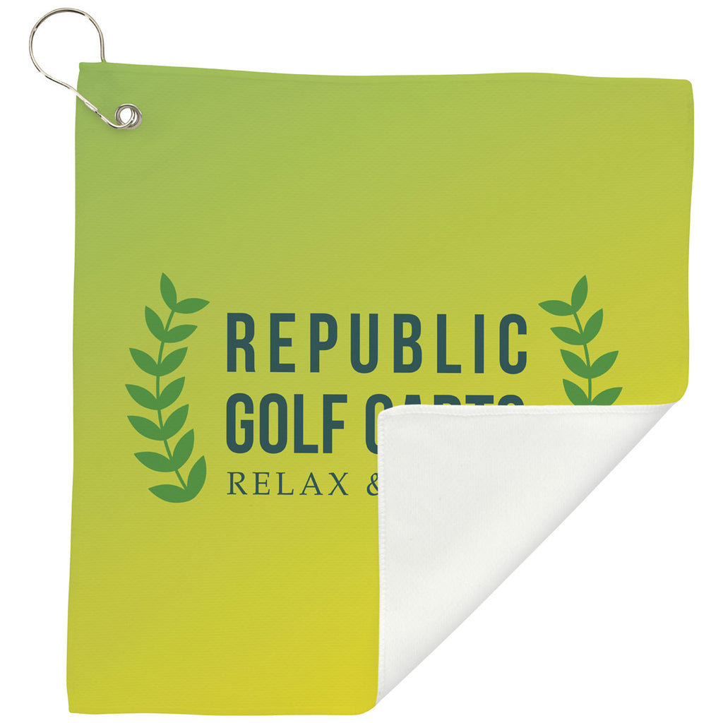 BIC White Full Color Cooling Golf Towel - Small