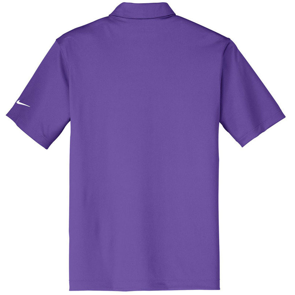 Nike Men's Court Purple Dri-FIT Short Sleeve Vertical Mesh Polo