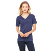 Bella + Canvas Women's Navy Relaxed Jersey Short-Sleeve V-Neck T-Shirt