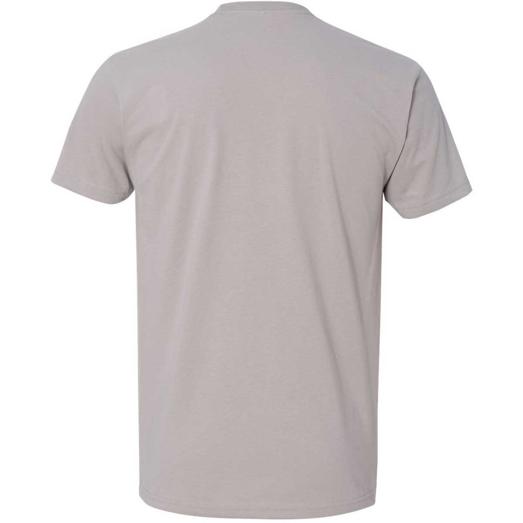 Next Level Men's Light Grey Premium Fitted Sueded Crew