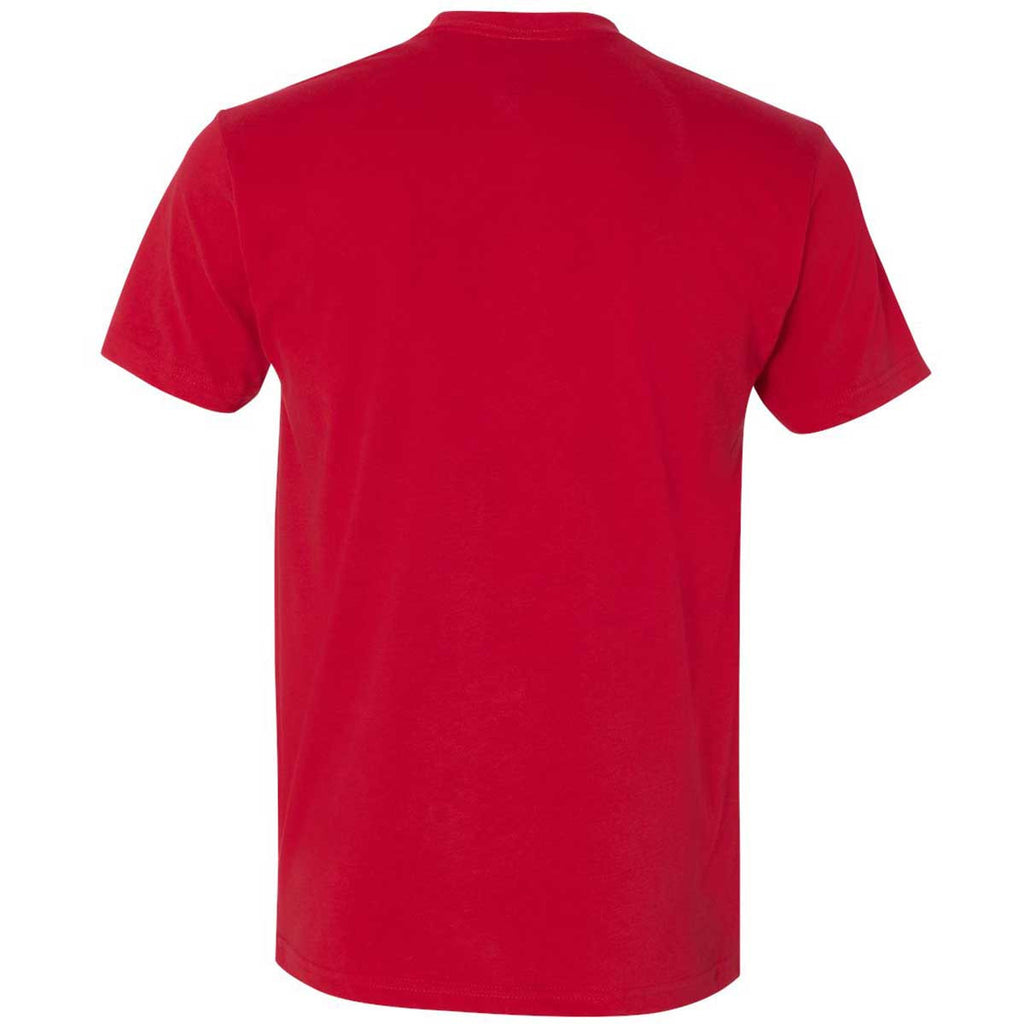 Next Level Men's Red Premium Fitted Sueded Crew