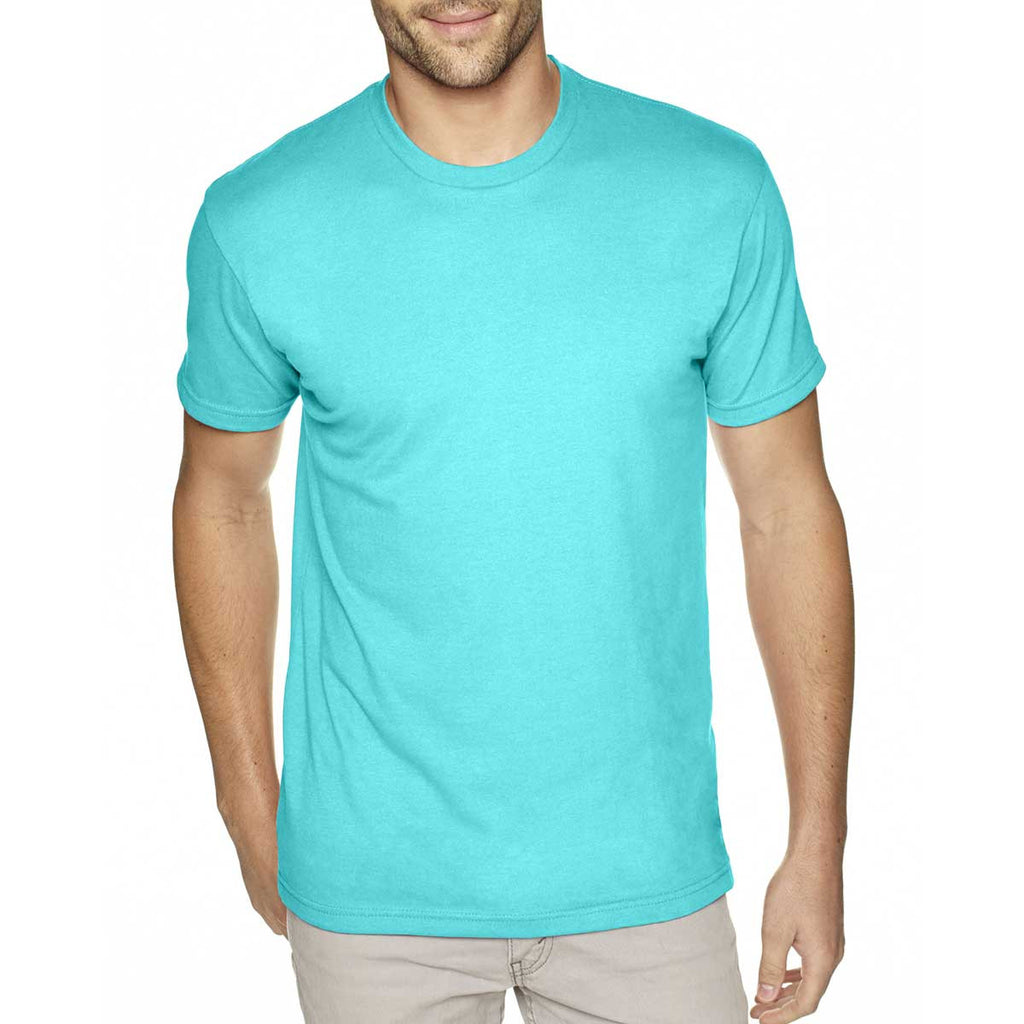 Next Level Men's Tahiti Blue Premium Fitted Sueded Crew