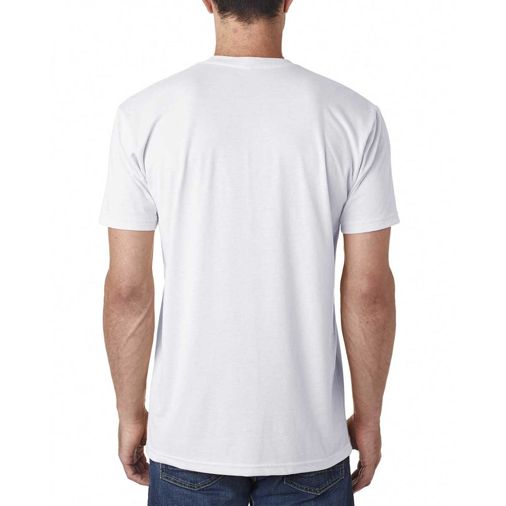 Next Level Men's White Premium Fitted Sueded Crew