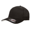 Flexfit Black 6-Panel Mesh Back Trucker Cap