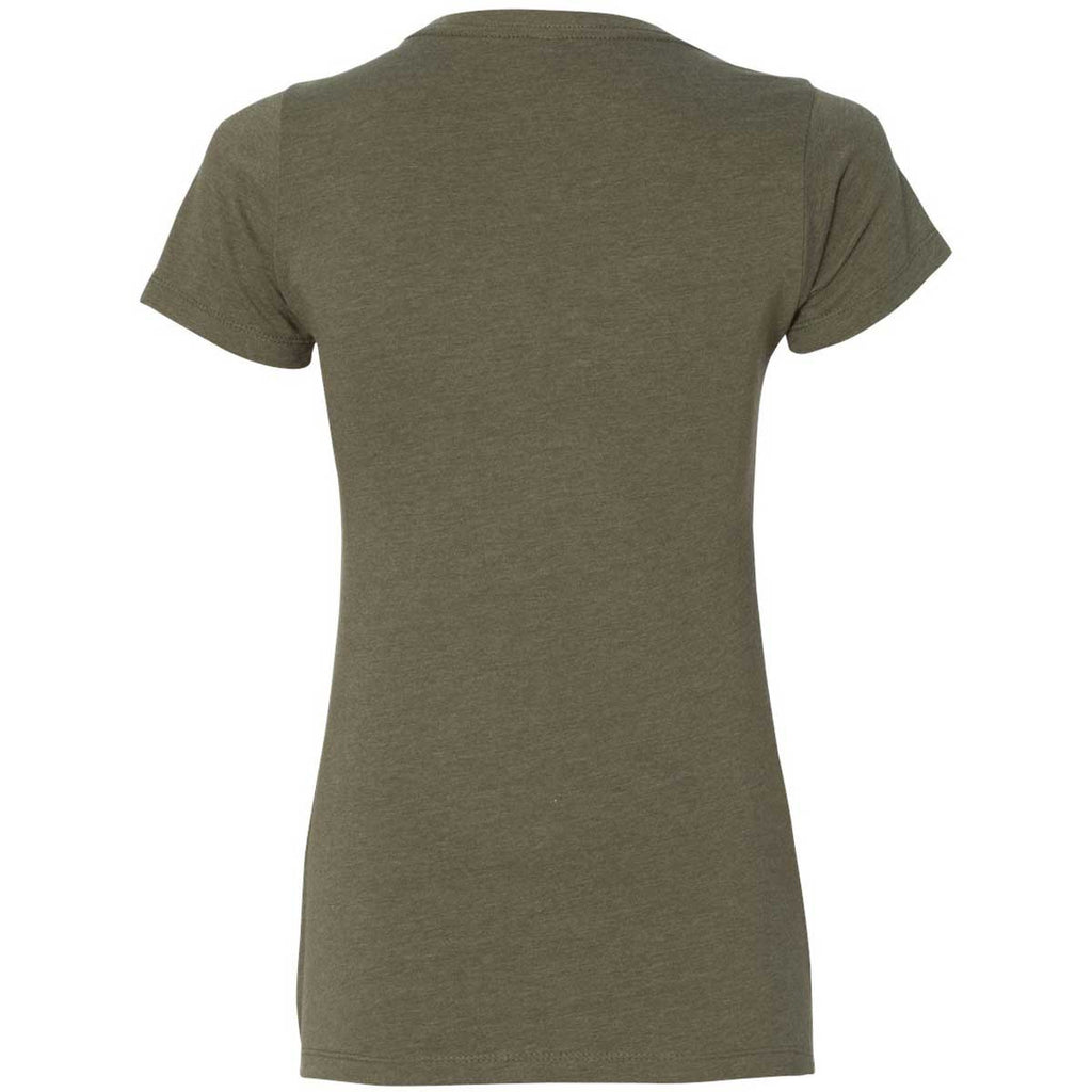 Next Level Women's Military Green CVC Crew Tee