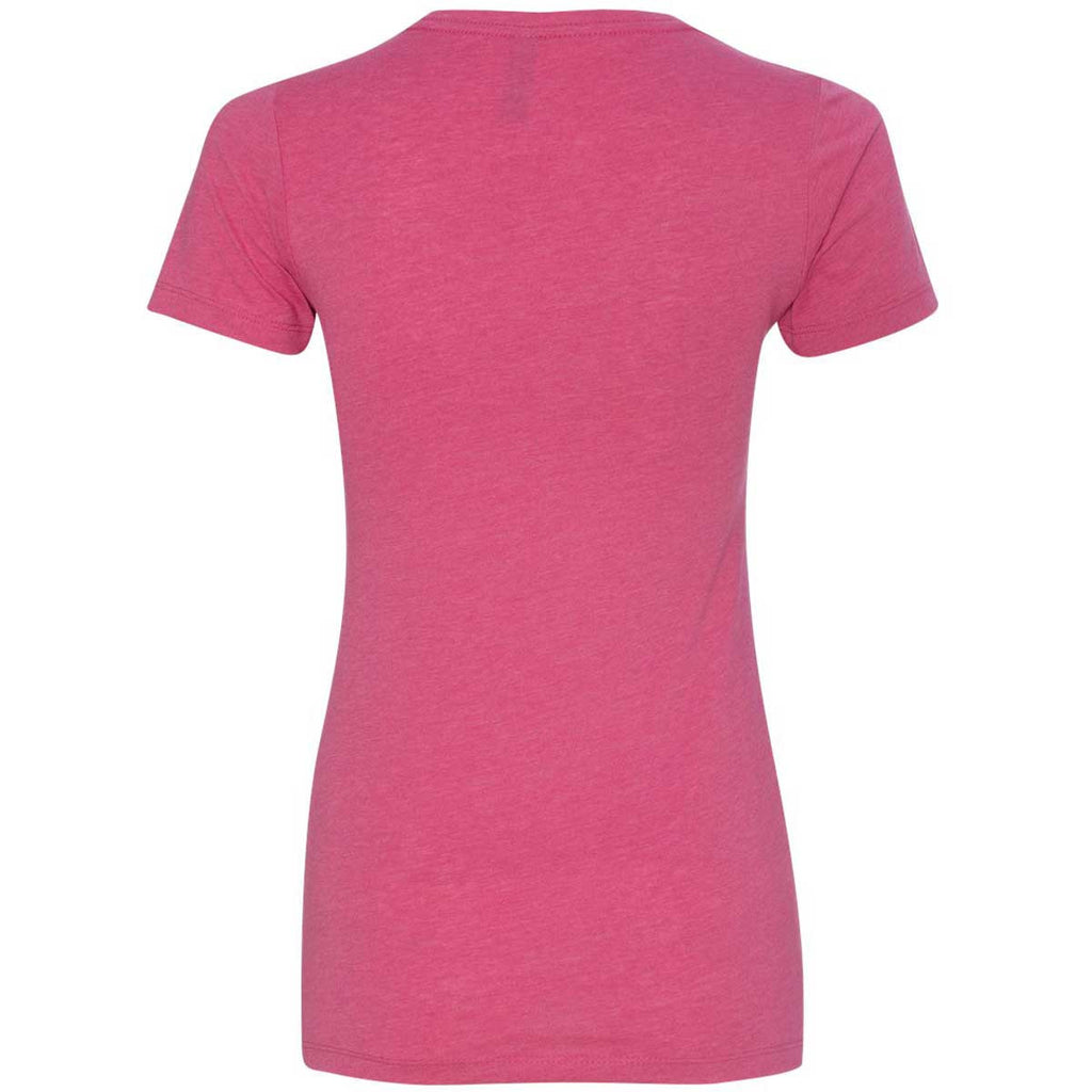 Next Level Women's Raspberry CVC Crew Tee