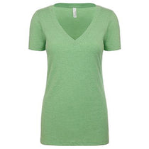 Next Level Women's Apple Green CVC Deep V Tee