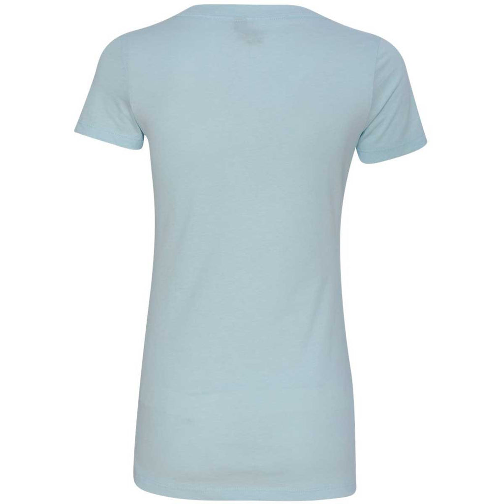 Next Level Women's Ice Blue CVC Deep V Tee