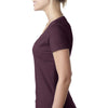 Next Level Women's Plum CVC Deep V Tee