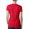 Next Level Women's Red CVC Deep V Tee