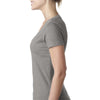 Next Level Women's Stone Grey CVC Deep V Tee