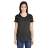 Anvil Women's Heather Dark Grey Triblend Scoop Neck T-Shirt