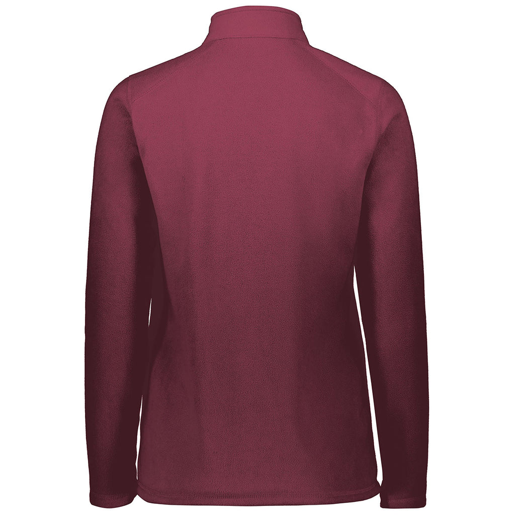 Augusta Sportswear Women's Maroon Micro-Lite Fleece 1/4 Zip Pullover