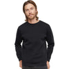 LAT Unisex Black Elevated Fleece Crewneck Sweatshirt