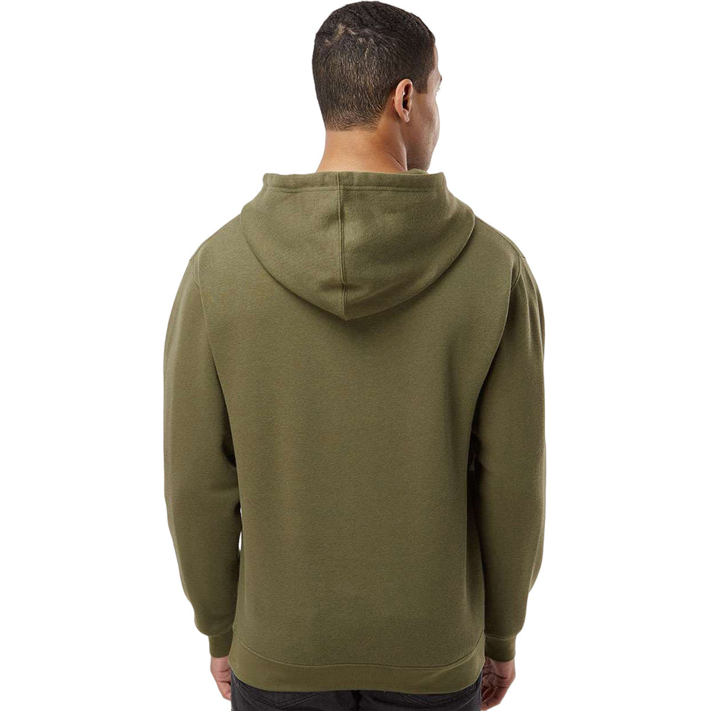 LAT Unisex Military Green Elevated FleeceBasic Hoodie