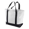 UltraClub White/Black Bay View Giant Zippered Boat Tote