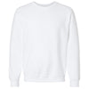 Jerzees Men's White Eco Premium Blend Ring-Spun Crewneck Sweatshirt