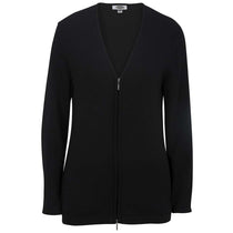 Edwards Women's Black V-Neck Full Zip Cardigan