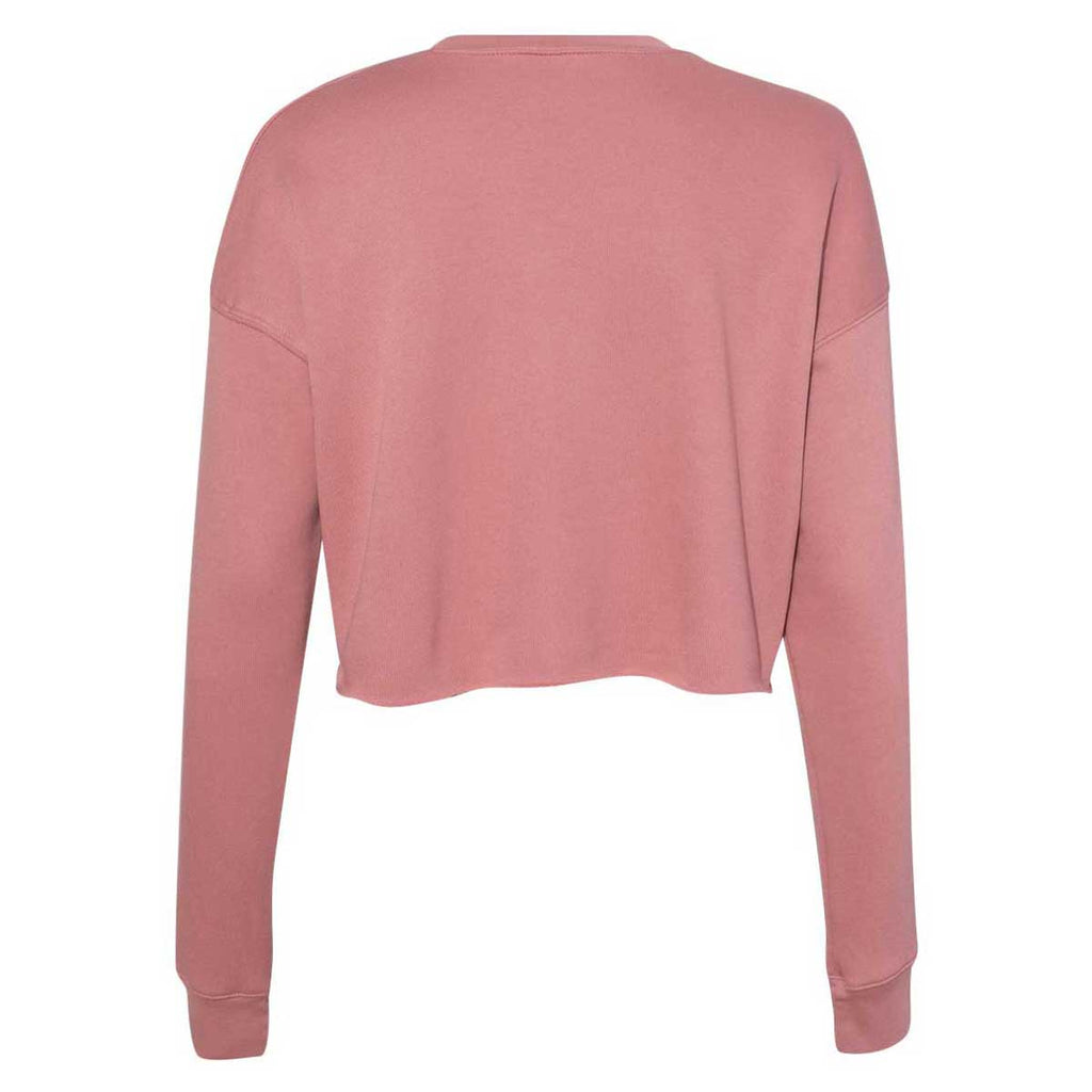 Bella + Canvas Women's Mauve Cropped Crew Fleece