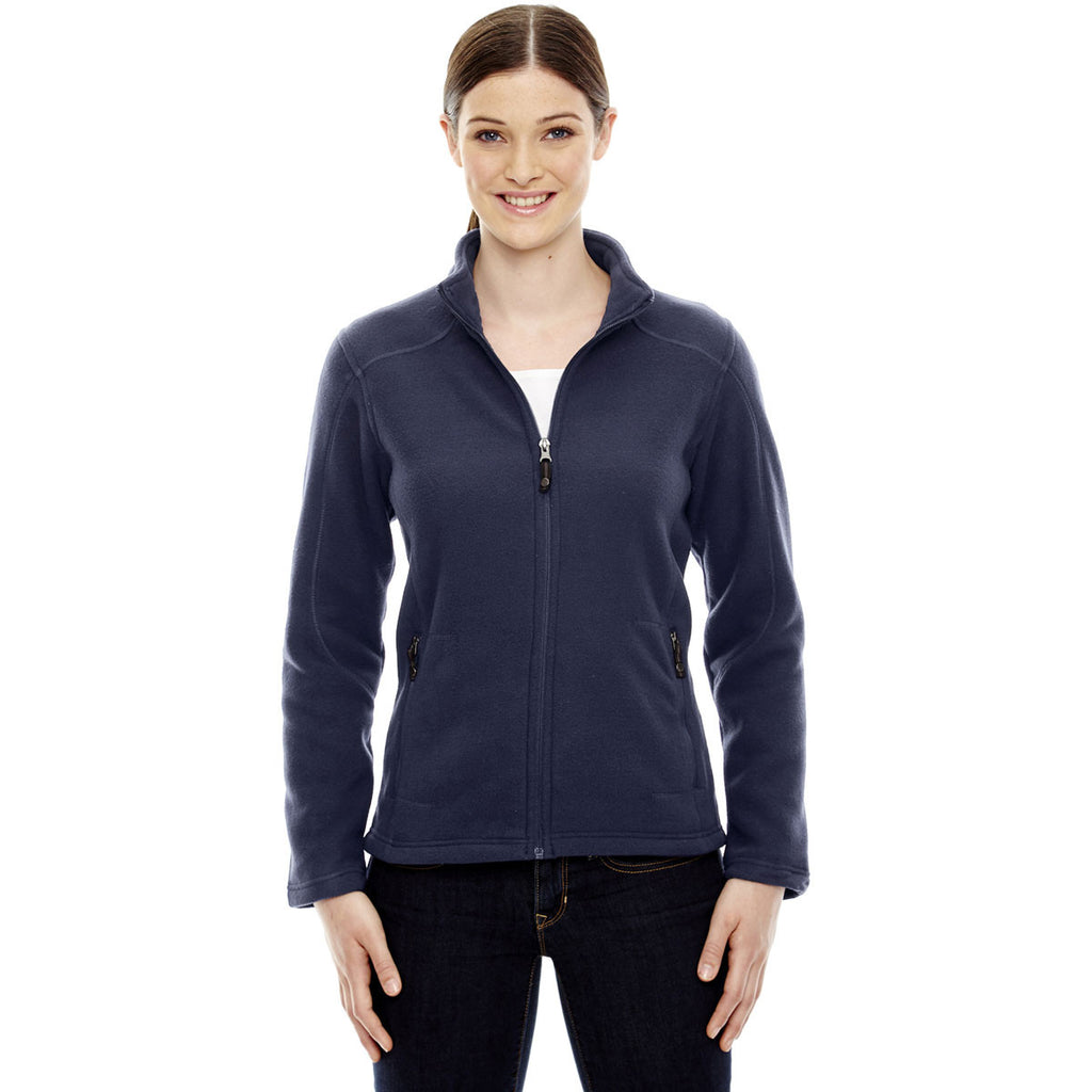 North End Women's Classic Navy Voyage Fleece Jacket